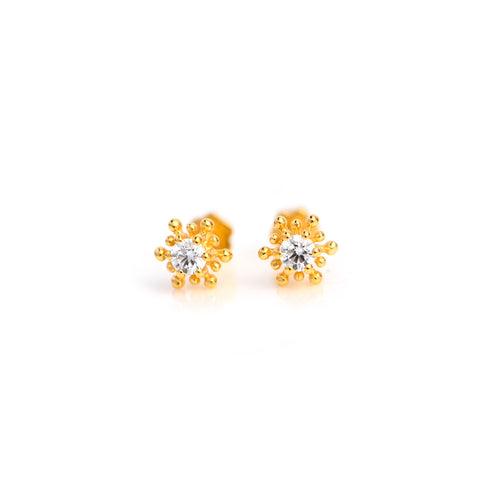 Dandelion Silver Minimal Studs