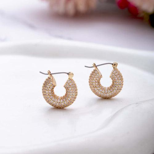 Dazzle Studded Hoops