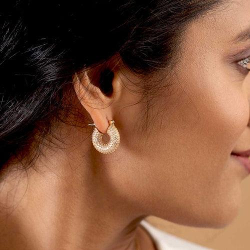 Dazzle Studded Hoops