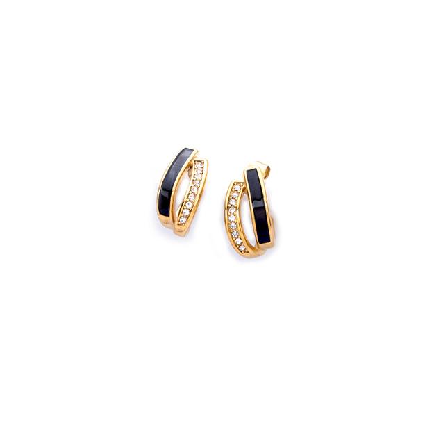 Diva Enamel Half Hoops