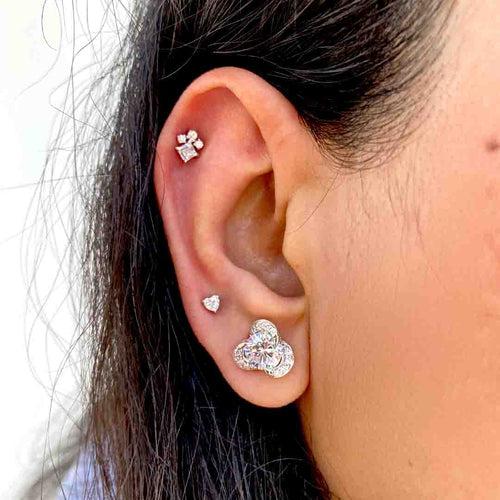 Eternity Circle Silver Earstuds