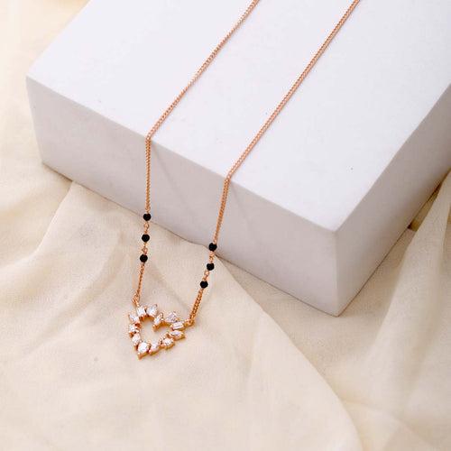 Heart Silver Mangalsutra