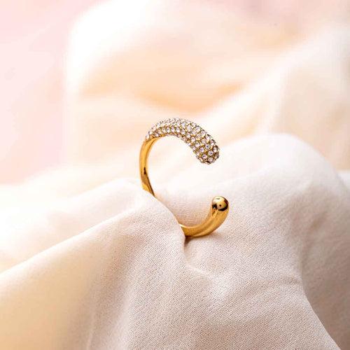 Minimal Open Pave Ring