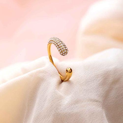 Minimal Open Pave Ring