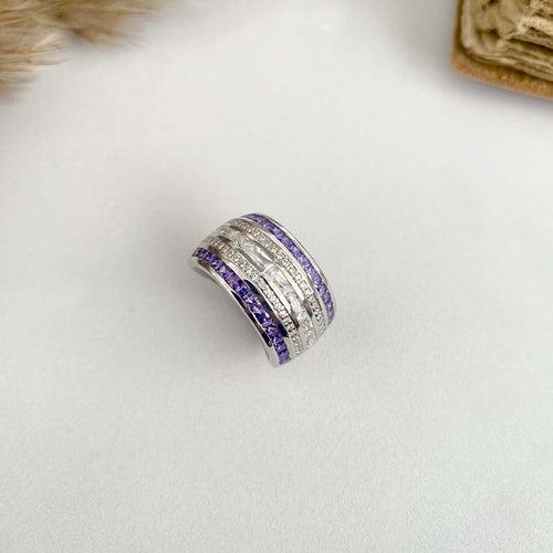 Palmy Silver Diamond Band