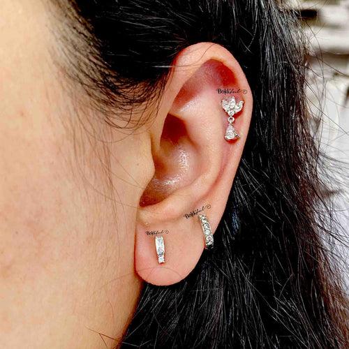 Pear Drop Helix Earstuds