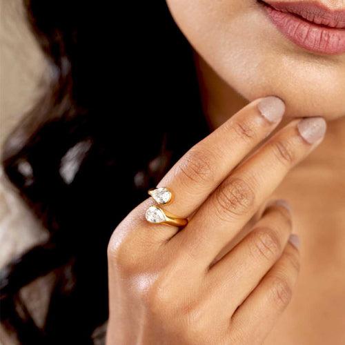 Pear Wrap Ring