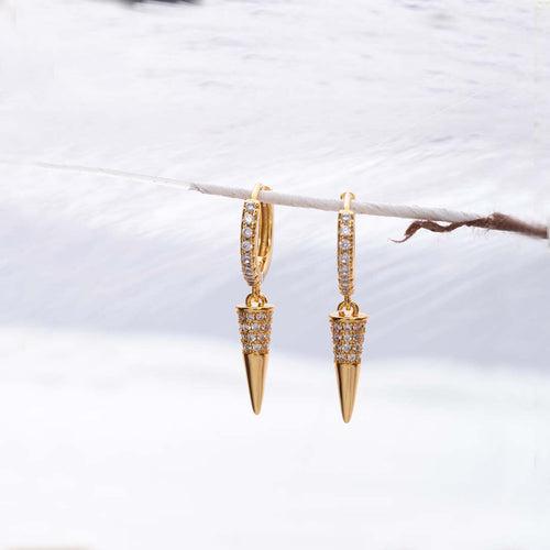 Spike Charm Hoops