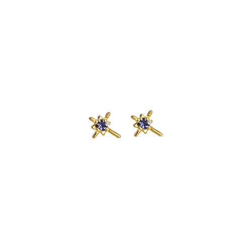 Starburst Silver Ear Studs