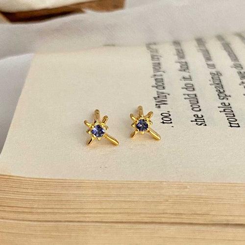 Starburst Silver Ear Studs