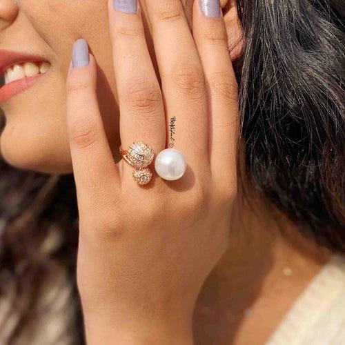 Baroque Pearl Silver Ring