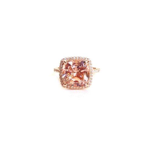 Champagne Cushion Cut Ring