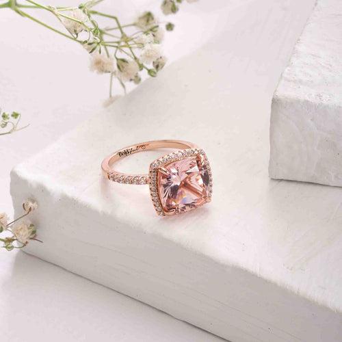 Champagne Cushion Cut Ring