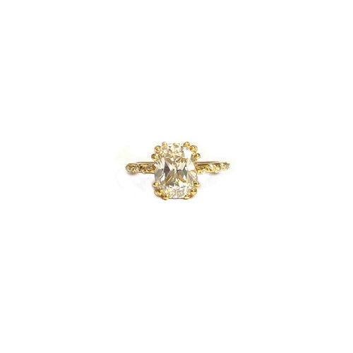 Classic Cushion Cut Gold Ring