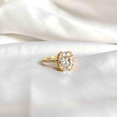 Classic Cushion Cut Gold Ring