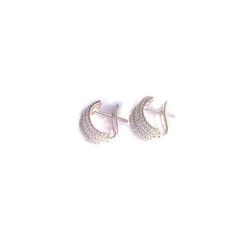 Curvy Silver Hoop Earrings