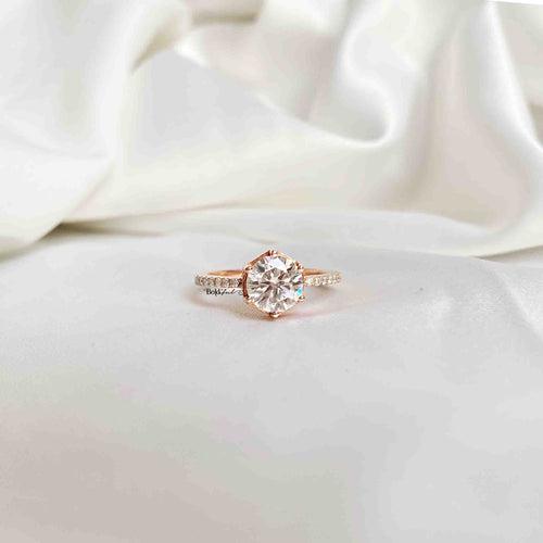 Dainty Moissanite Diamond Gold Ring