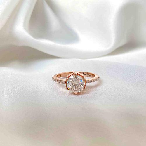 Dainty Moissanite Diamond Gold Ring