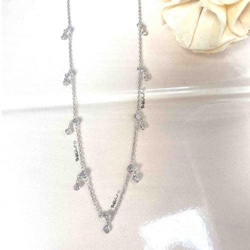 Double Droplet Charm Necklace