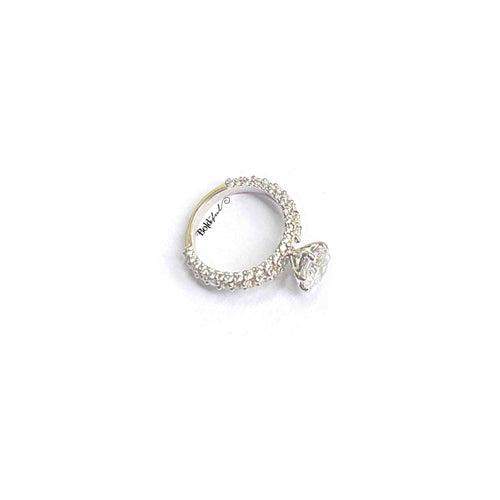 Facile Silver Solitaire Ring