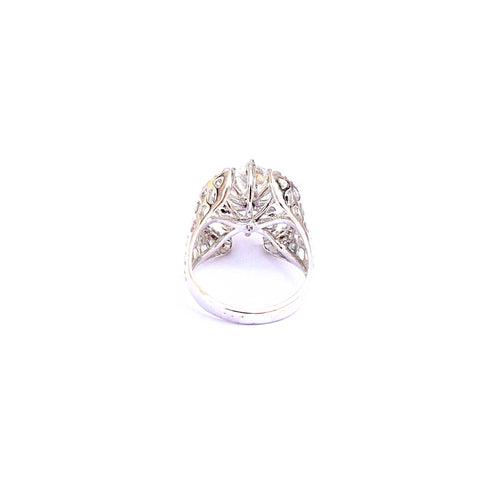 Gyre Silver Solitaire Cocktail Ring