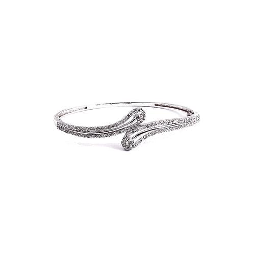 Love Touch Silver Bangle Bracelet