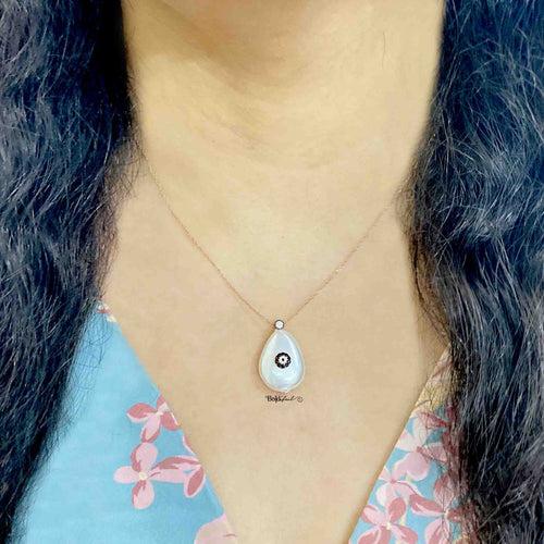 Marguerite Evil Eye Silver Pendant