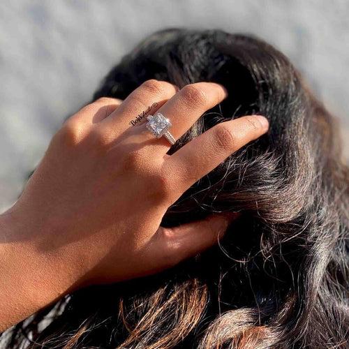 Prim Silver Princess Cut Ring