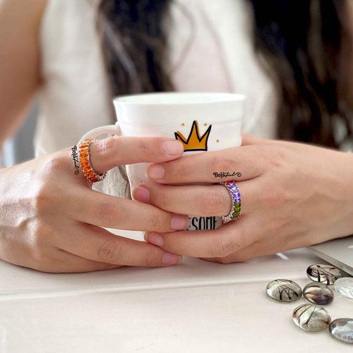 Sunlit Silver Eternity Ring