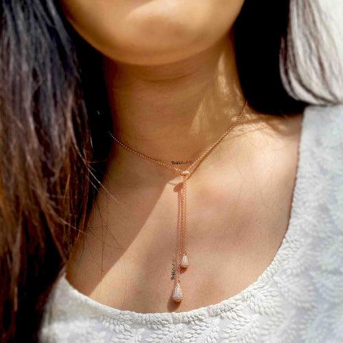 Teardrop Tie Necklace