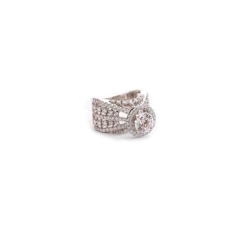 Upbeat Solitaire Silver Ring