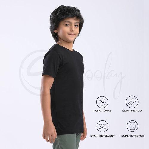 Stain Repeller Solid Black Tee