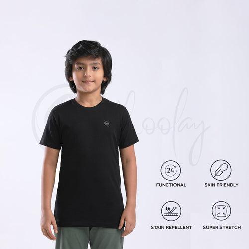 Stain Repeller Solid Black Tee