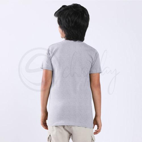 Stain Repeller Solid Grey Melange Tee