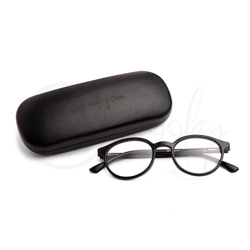 Teens or Adults Eye Protection  Black Oval Teen Spectacles