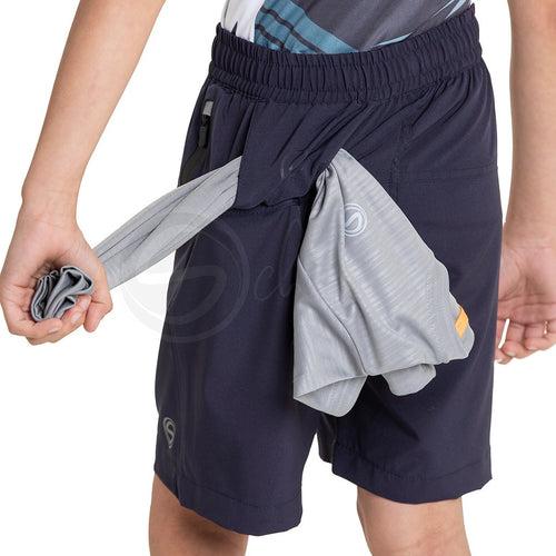 Multipurpose Utility Shorts With Attached Sanitizer Holder & T-shirt Holder - Navy