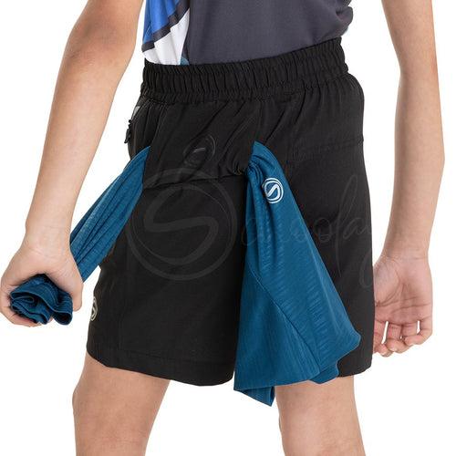 Multipurpose Utility Shorts With Attached Sanitizer Holder & T-shirt Holder - Black