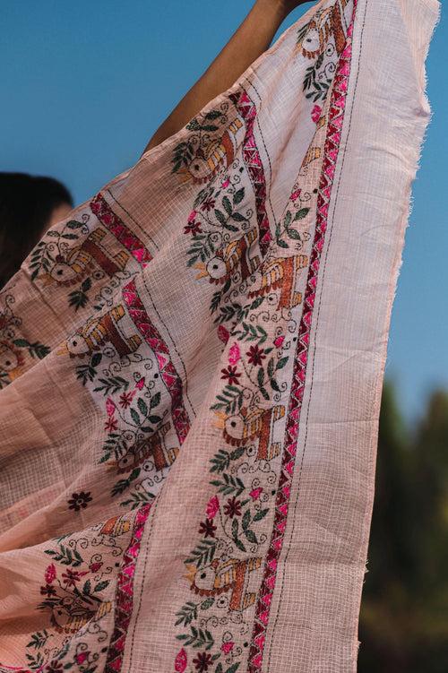 Kaisori Kota saree - Bagh AvanI Kantha Kota saree