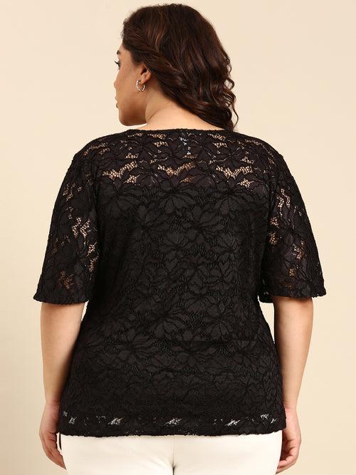 Black Lace Top