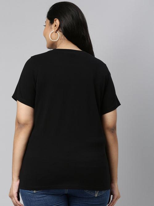 Black Printed T-Shirt