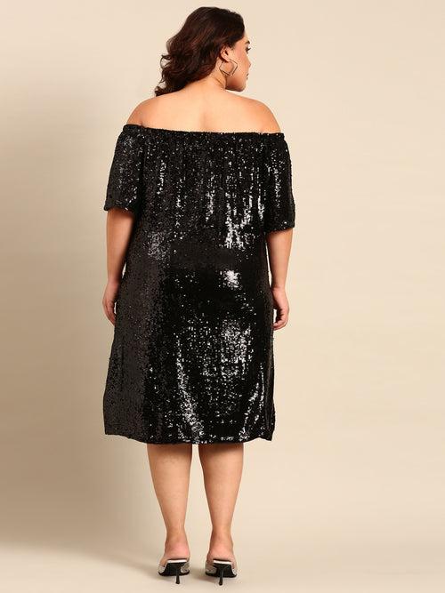 Black Sequin Dress