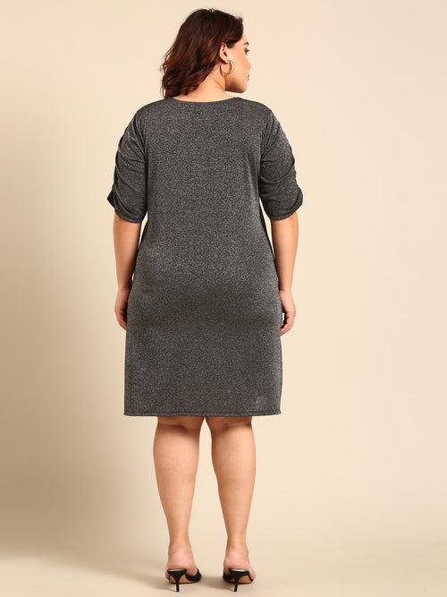 Black And Silver Sheath Dress