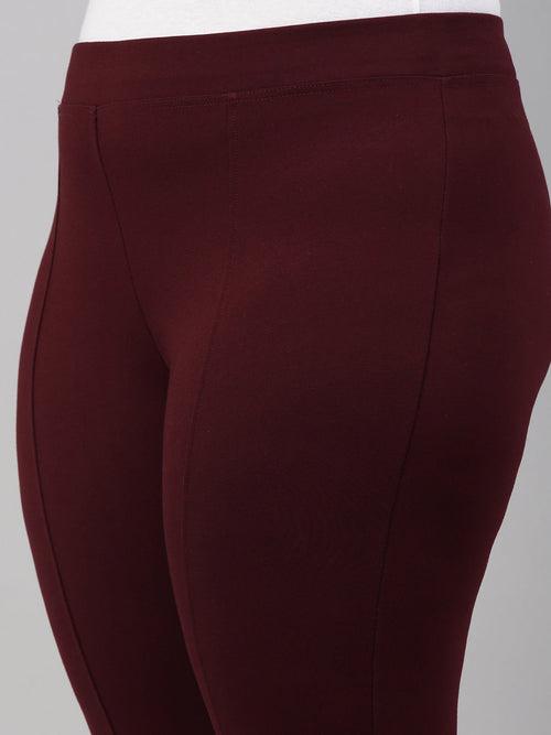 High Stretch Burgundy Pants(Short-34")