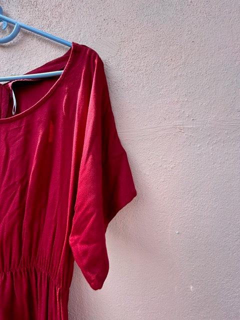 Burgundy Smocking Dress