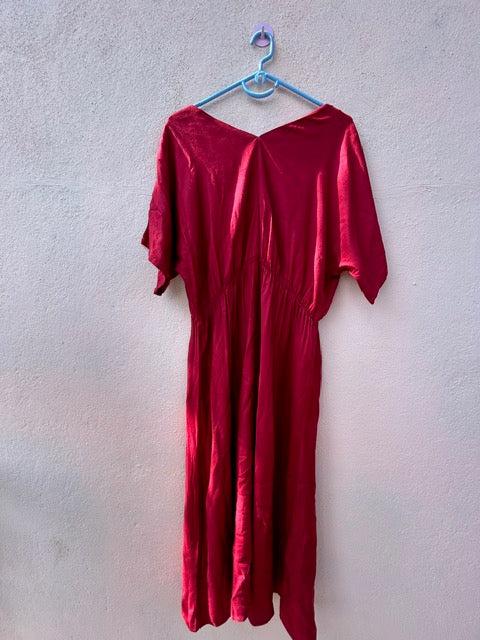 Burgundy Smocking Dress