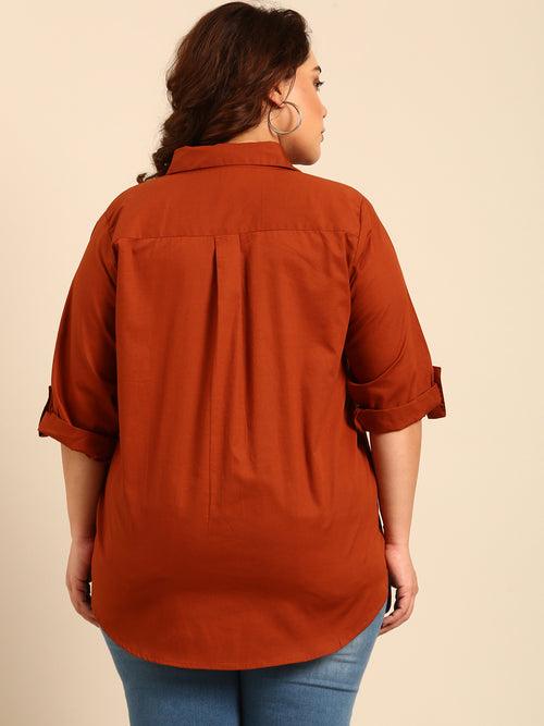 Brown Cotton Shirt