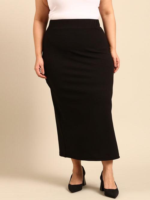 Black Side Slit Skirt