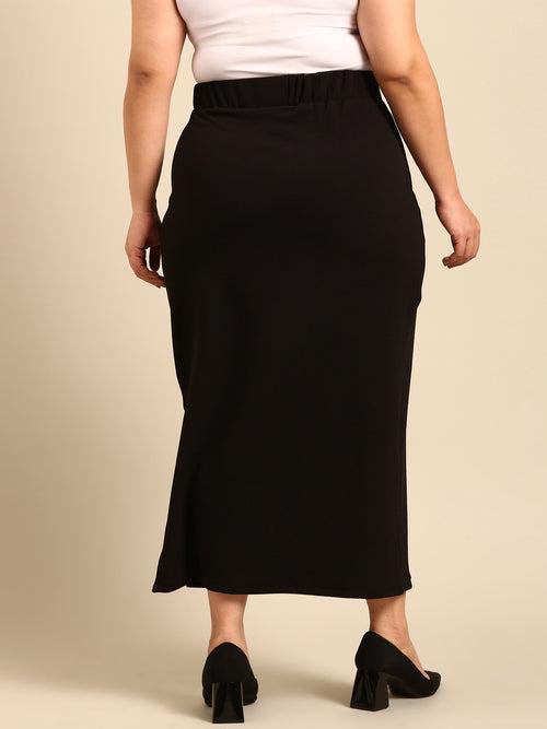 Black Side Slit Skirt