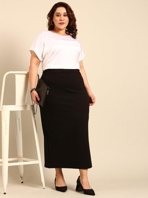 Black Side Slit Skirt