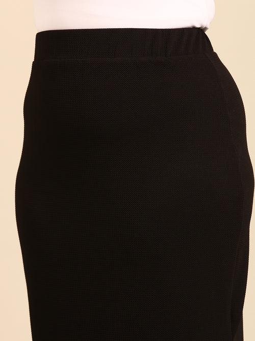 Black Side Slit Skirt